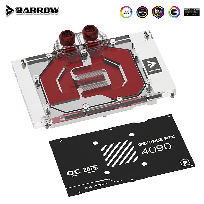 GPU Block Colorful RTX 4090 Barrow RGB - Power UP Water Cooler