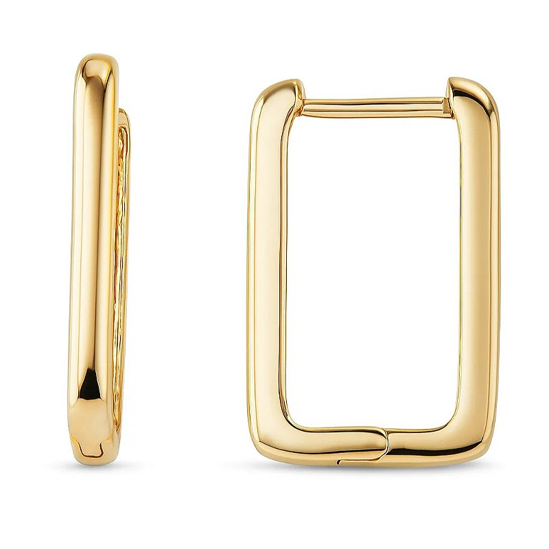 Argola Lisa Folheada a Ouro 18k