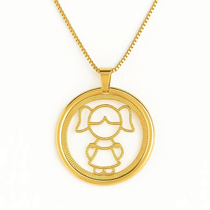 Colar Menininha Banhado em Ouro 18k