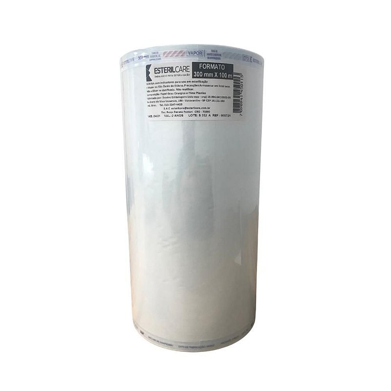 Papel Grau Cirurgico 300mm X 100mt Esterilcare Lojaenifar 2980