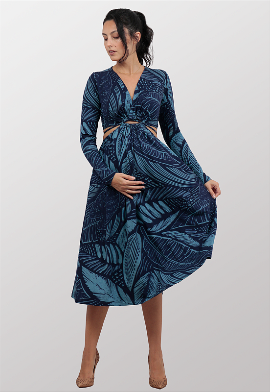 Amamentação Vestido Longo Estampado Para Gestante Vestido Longo