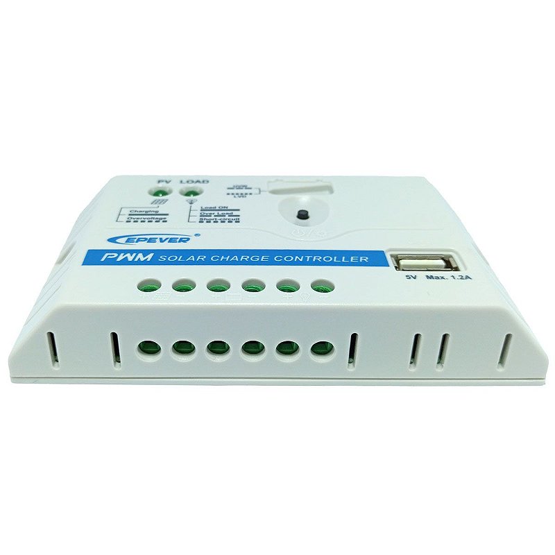 Controlador de Carga Epever em perspectiva