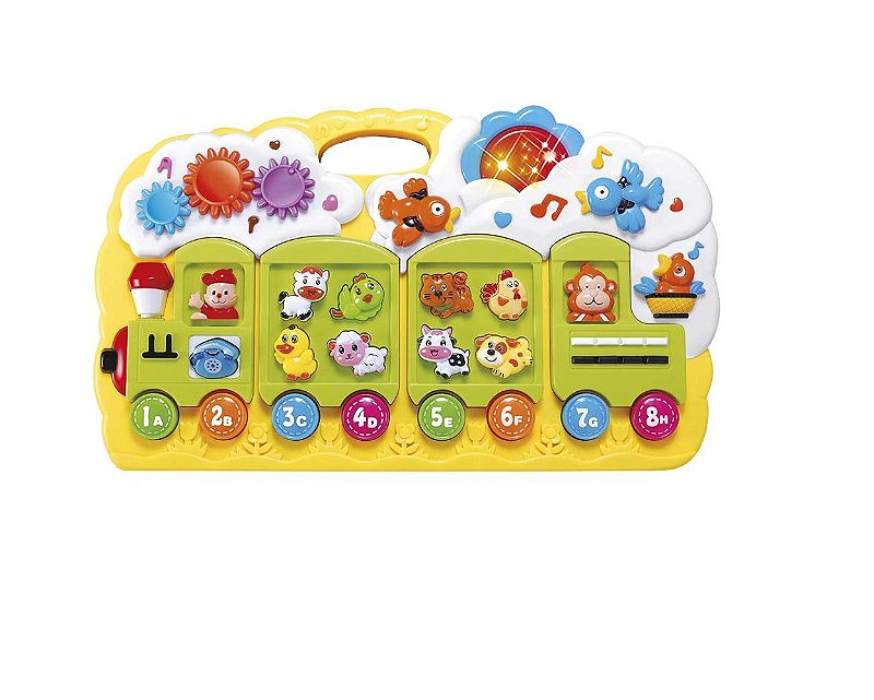 Piano teclado musical infantil bebe sons animais eletronico