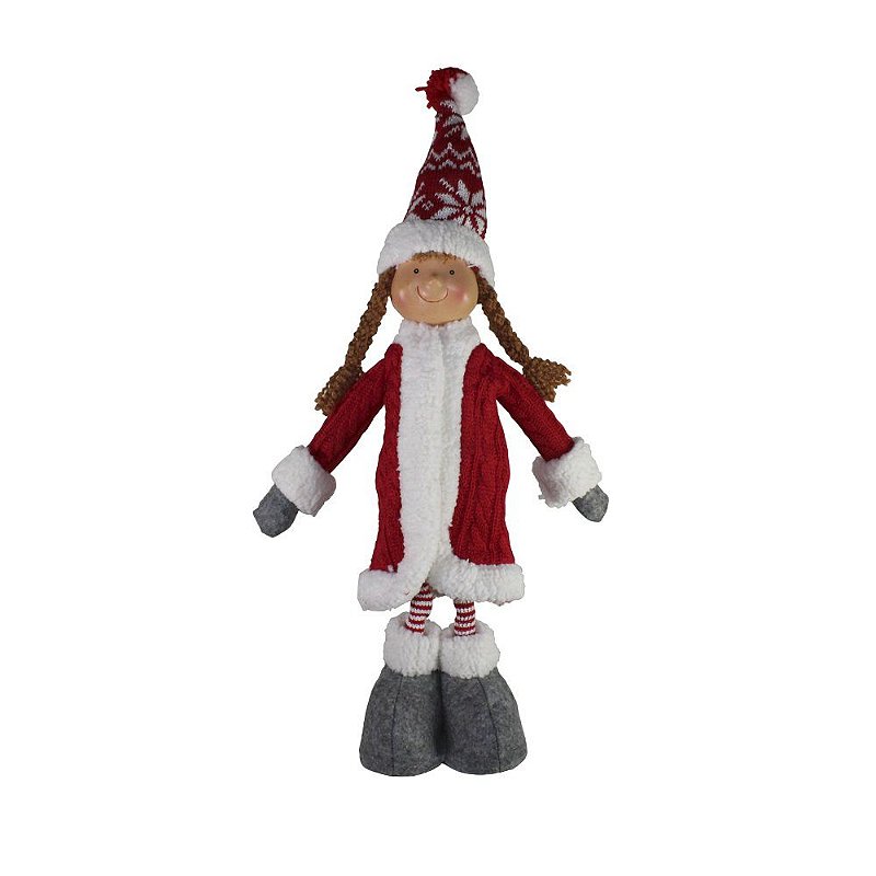 Boneca de duende realista grande com cabeça de vinil, duende de 30,50cm,  tem cabeça de vinil e corpo macio, almofadas de velcro nas mãos, elfo