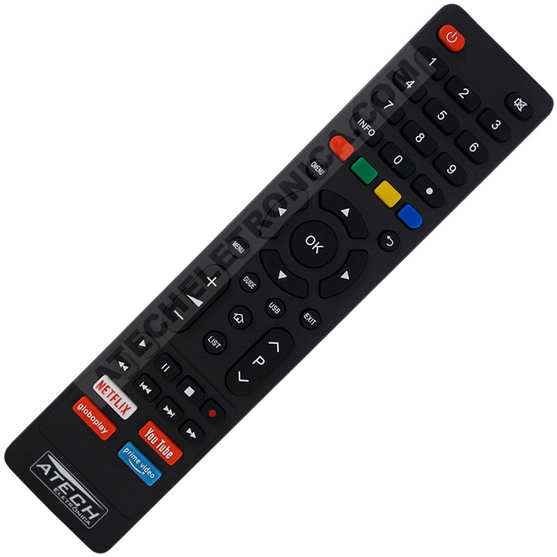 Controle Remoto TV Philco PTV32N5SE10H / PTV39G65N5CH / PTV40G70N5CBLF / PTV42G70N5CF / PTV43N5CG70BLF / PTV43E10N5SF (Smart TV)