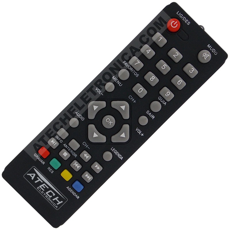 Controle Remoto Conversor Digital Aquário DTV-4000 / Greatek G100