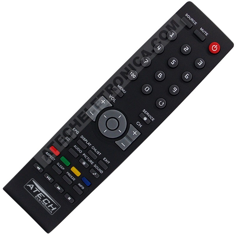 Controle Remoto TV AOC D26W931 / D32W931 / D42H931 / LC32W053 / LC42H053 / LE32H057D / LE42H057D / LE46H057D
