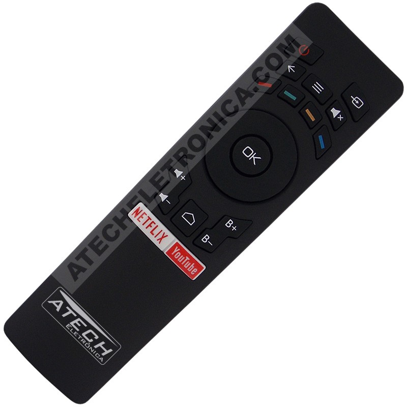 Controle Remoto TV Multilaser TL002 / TL004 / TL006 / TL008 (Smart TV)