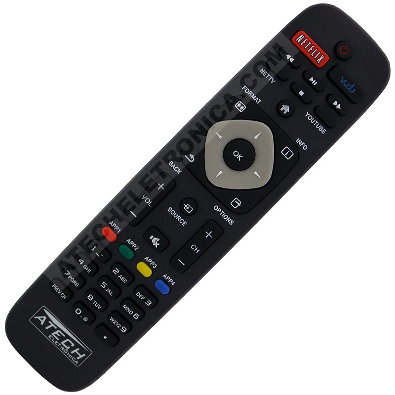Controle Remoto TV Philips URMT41JHG006 / 50PFL5901 / 55PFL5601 / 55PFL6900 (Smart TV)