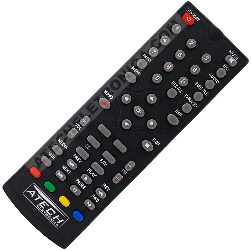 Controle Remoto Conversor Digital VII7 DTVB003 / DTVB018