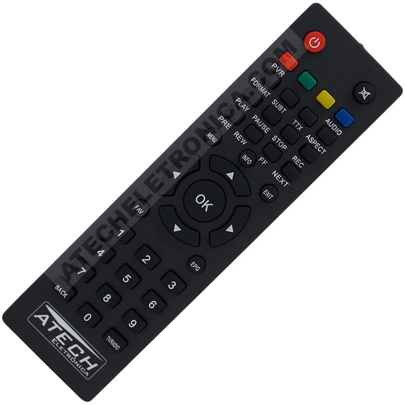 Controle Remoto Conversor Digital Chip Sce SC-9000 / Gigasat HDTV-2000S Mini / Prime Tech PRO HD 7000