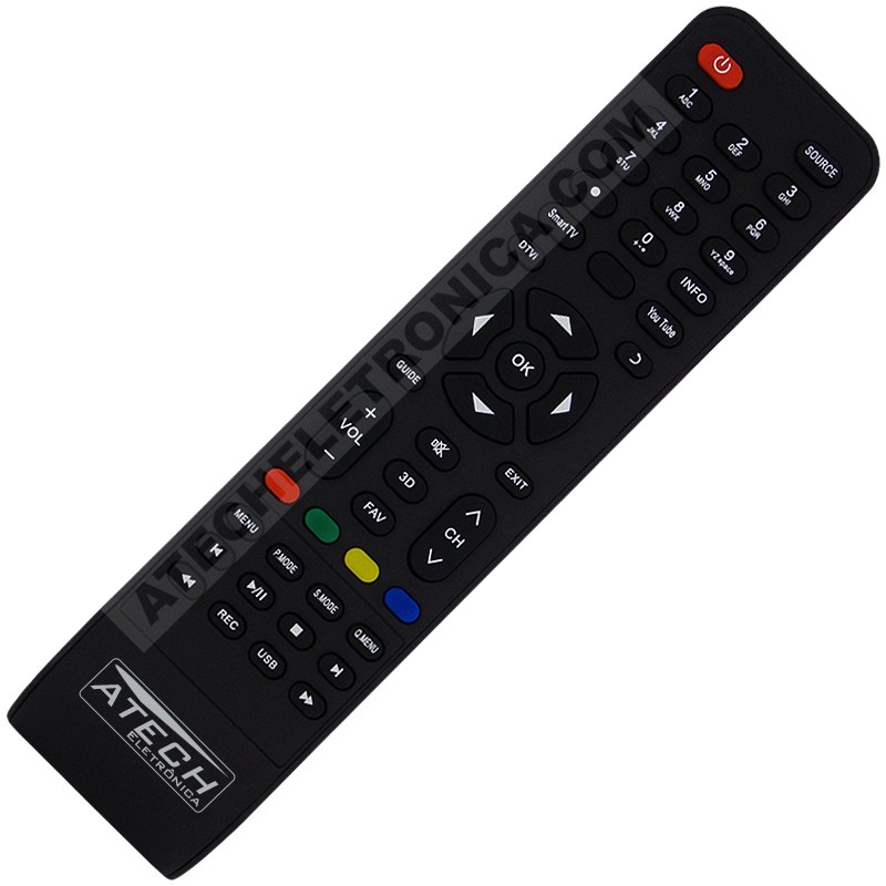 Controle Remoto TV Philco PH32B51DSGW / PH39N91DSGW / PH43N91DSGW / PH43N91DSGWA / PH50A17DSGWA / PH55A17DSGWA (Smart TV)
