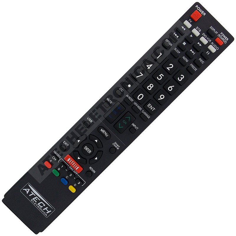 Controle Remoto TV Sharp 600154000-579-G / LC-50LE650 (Smart TV)