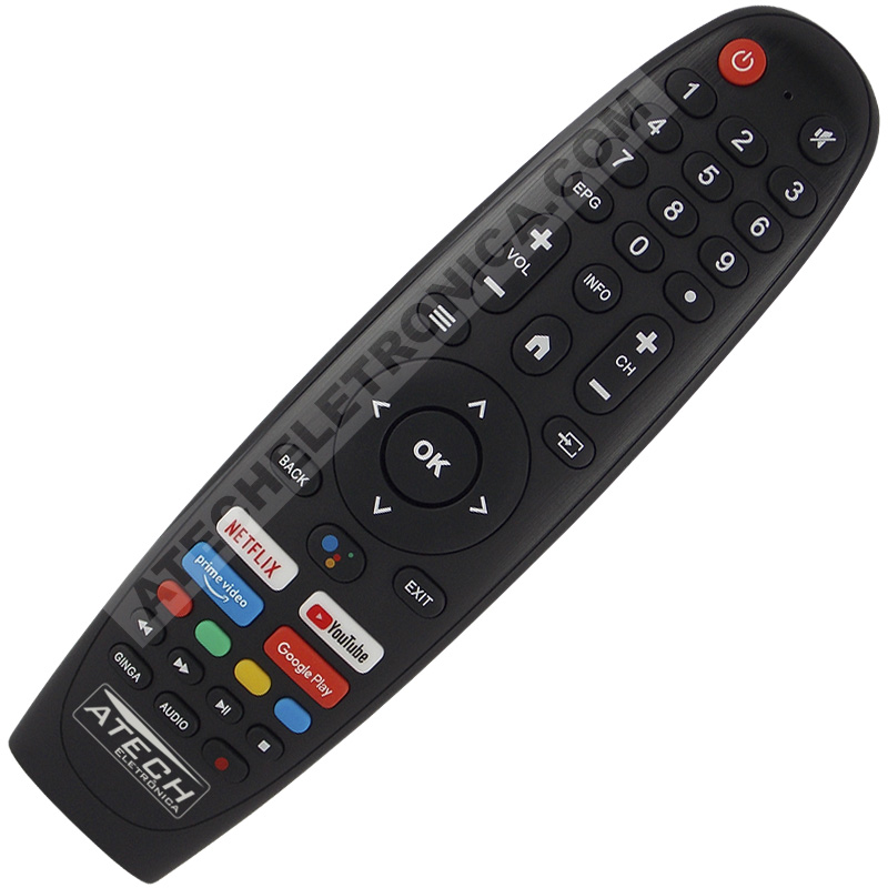 Controle Remoto TV Multilaser TL042 / TL045 / TL046 (Smart TV)