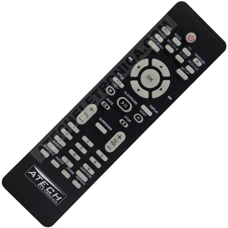 Controle Remoto Home Theater Philips HTS-3152 / HTS-3155 / HTS-3345 / HTS-3355 / HTS-3545