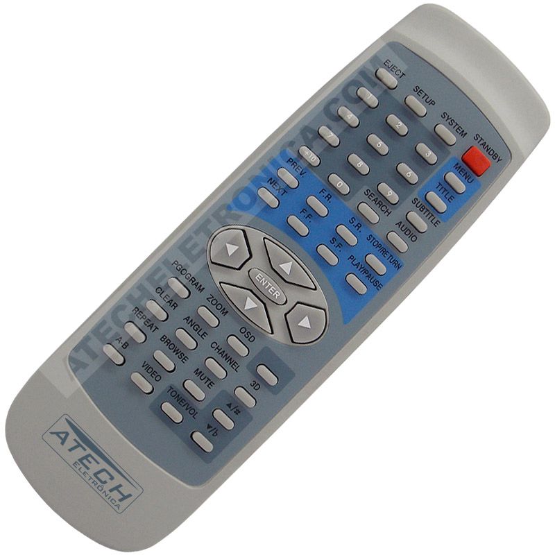 Controle Remoto DVD Tectoy DVT-F500 / DVT-F700