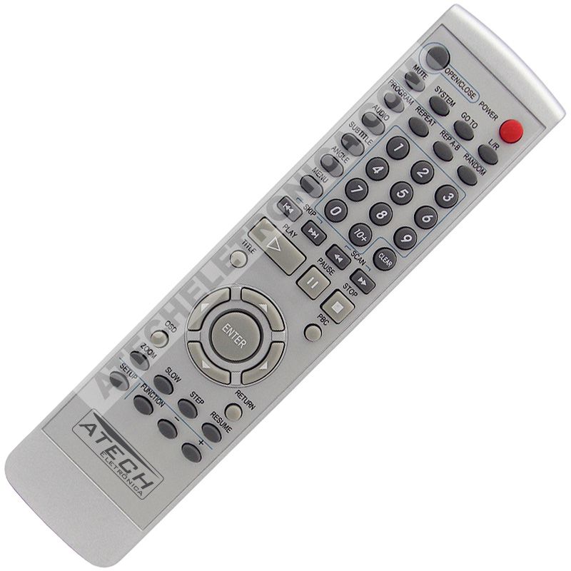 Controle Remoto DVD Philco PCR-105 / DV-PIX20 / DVP-3000 / DVP-3500 / DVP-4000 / DVP-4500