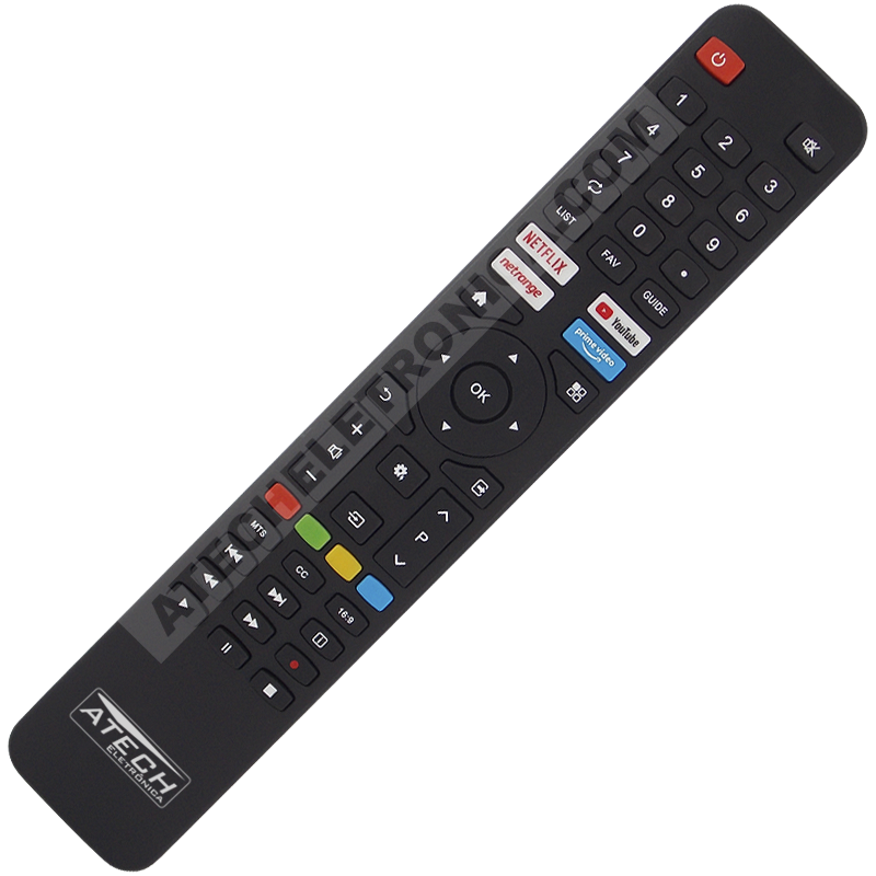 Controle Remoto TV Mtek MK50FSAU / Vizzion LE43DF20 (Smart TV)