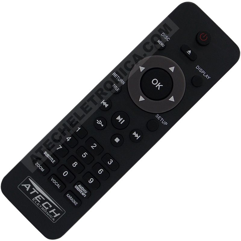 Controle Remoto DVD Philips YKF-223-002 / DVP3254 / DVP3320K / DVP3360K / DVP3900 / DVP3980K / DVP5100