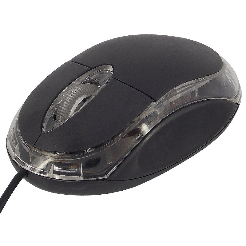 Mouse Óptico USB com Fio com Resolução 1200 DPI