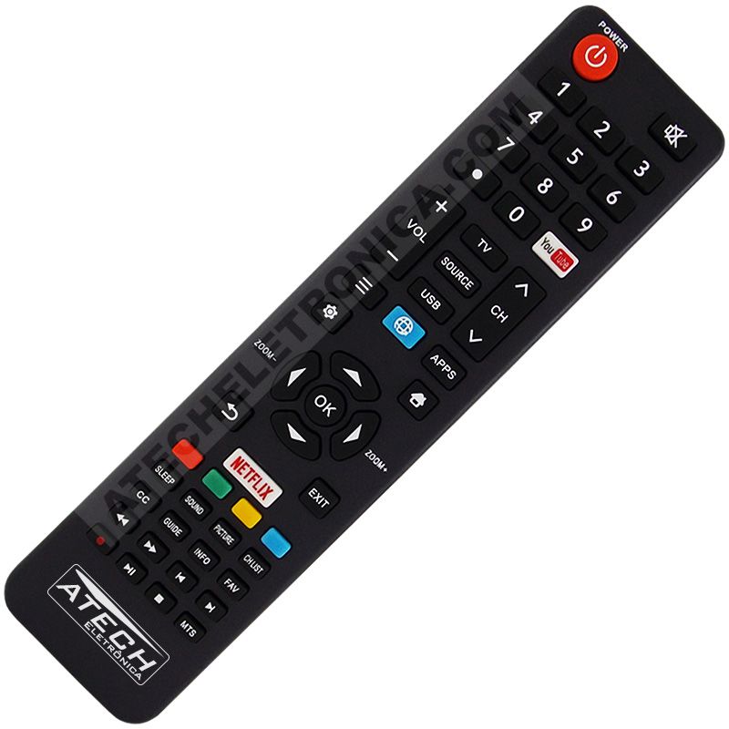 Controle Remoto TV Semp CT-6841 (Smart TV)