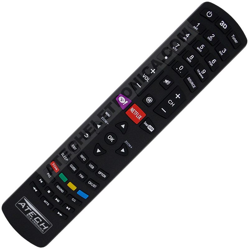 Controle Remoto TV Philco RC3100L02 (Smart TV)