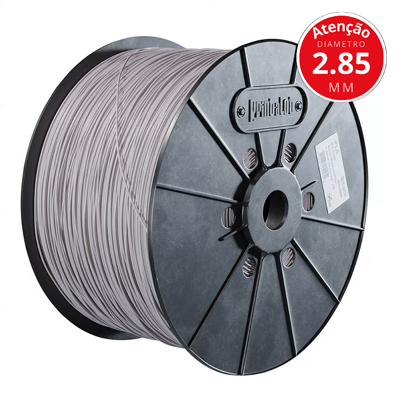 Filamento PLA Cinza Claro 2,85mm 5Kg PrintaLot