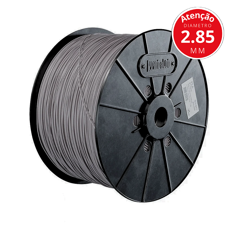 Filamento PLA Cinza 2,85mm 5Kg PrintaLot