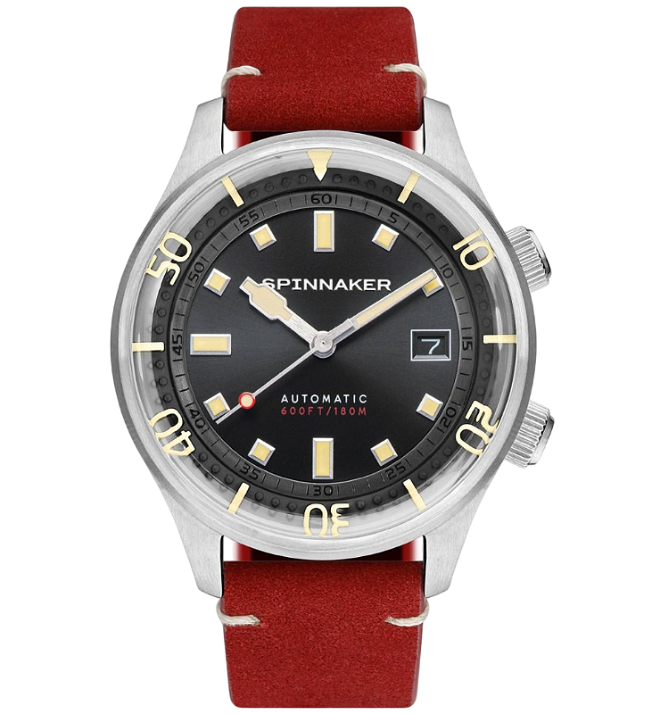 Spinnaker（スピニカー） Bradner SP-5062-01 Relógio Bradner SP-5062-01 Automático, 42mm, 18 ATM, Couro