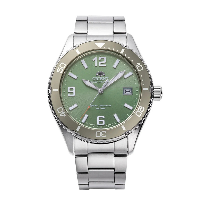 Orient Solar RA-WJ0001E10B Verde Safira 200m - Relojoaria Impala