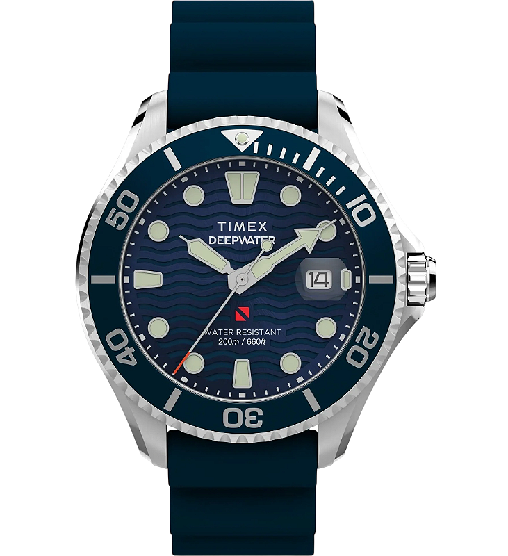 Timex Deepwater Meridian TW2W81500 com caixa 44mm e resistência 20