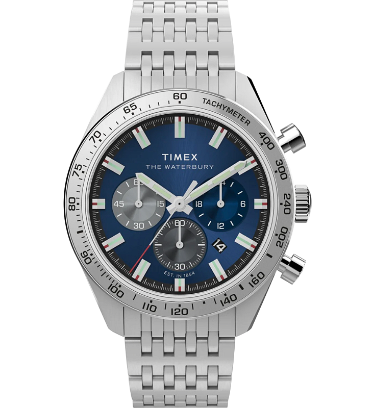 Timex Waterbury TW2Y18500 com caixa 41mm e cronógrafo esportivo Timex Waterbury TW2Y18500 com caixa 41mm e cronógrafo esportivo