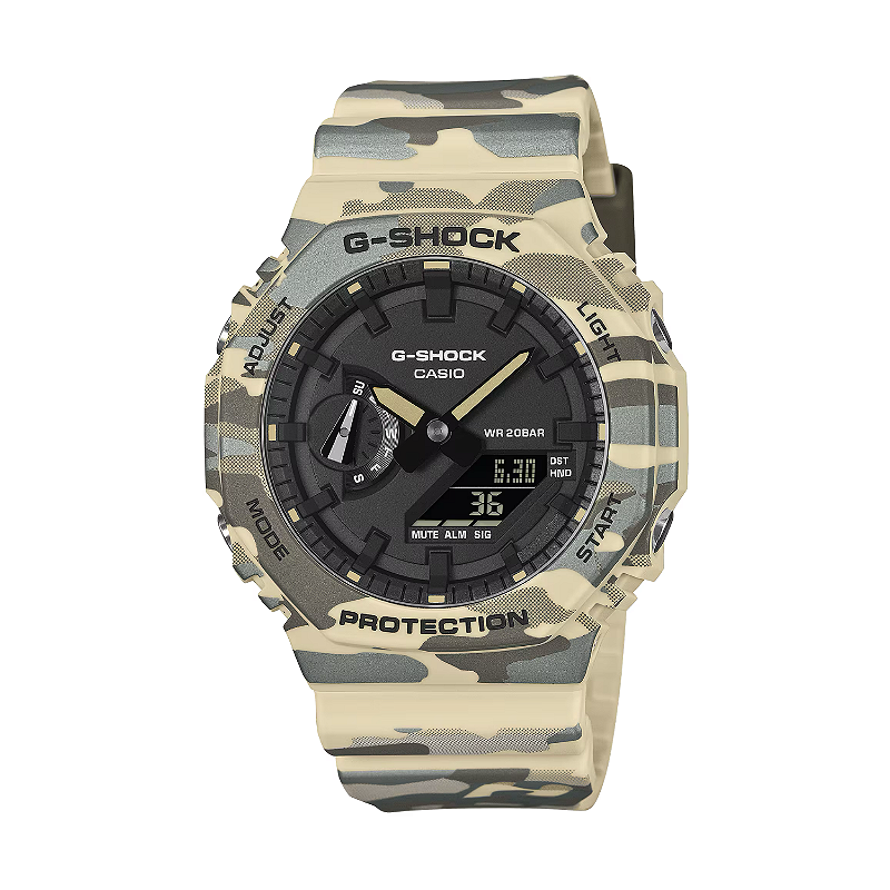 Relógio G-Shock GA-2100CM-5A Camuflado Octogonal Urbano