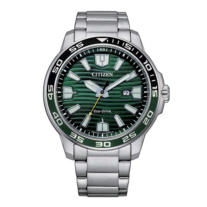 Relógio Citizen Marine Sport AW1526-89X – Eco-Drive Verde Aço