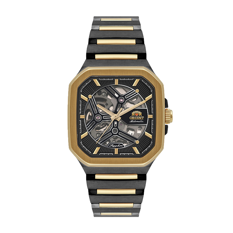 Relógio Orient Skeleton Automático NH7MM008-G1PK Aço - Relojoaria