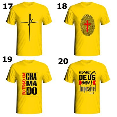 kit com camisas evangélicas - Alfa estamparia