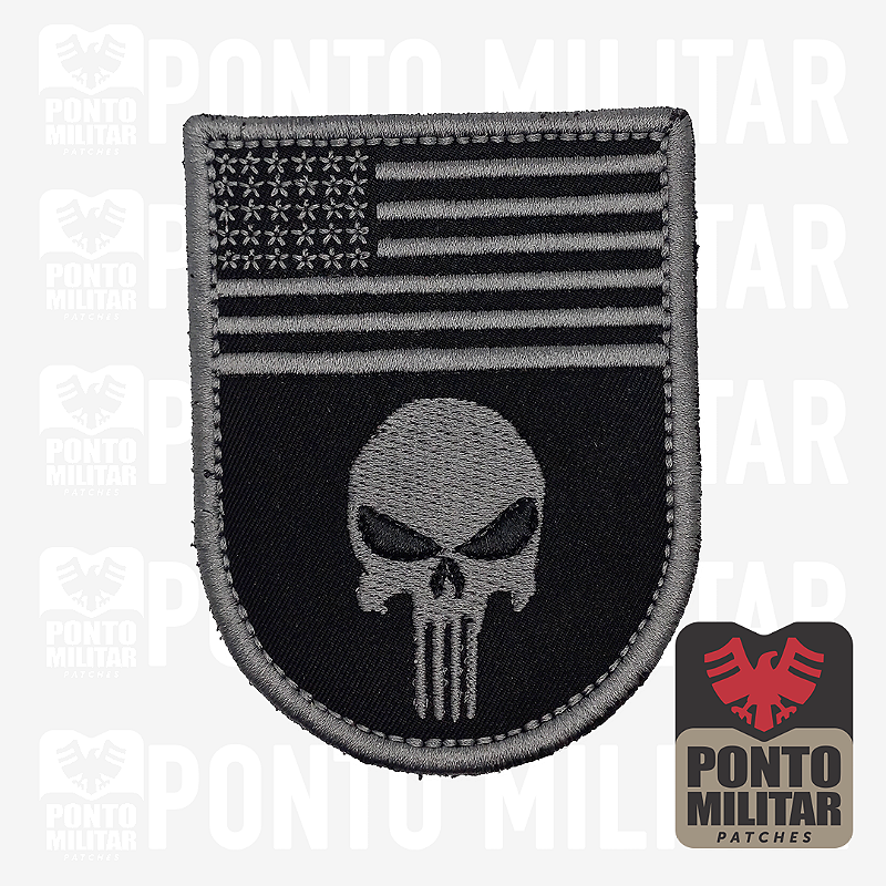 Escudo Bandeira EUA JusticeIro Patch Bordado- Ponto militar - Patches  Militares Emborrachado e Bordados