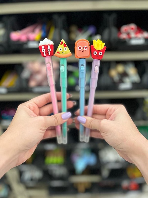 Esferográfica FastFood LED Criativas Para Presente