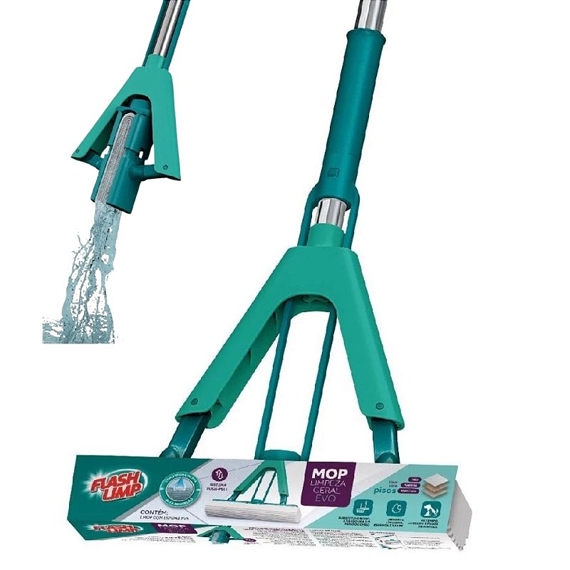 Mop Evo Limpeza Geral Rodo Espuma Pva Magico Flash Limp MOP7673