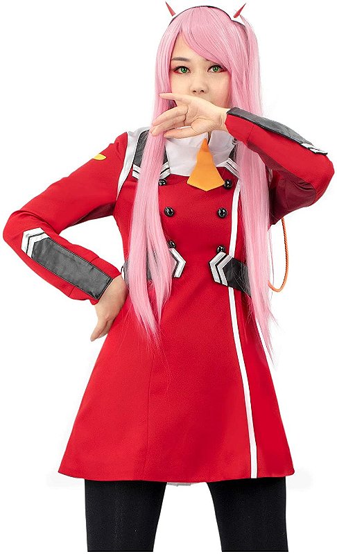 Cosplay Zero Two. Uniforme e/ou Peruca, Anime Darling in the Franxx