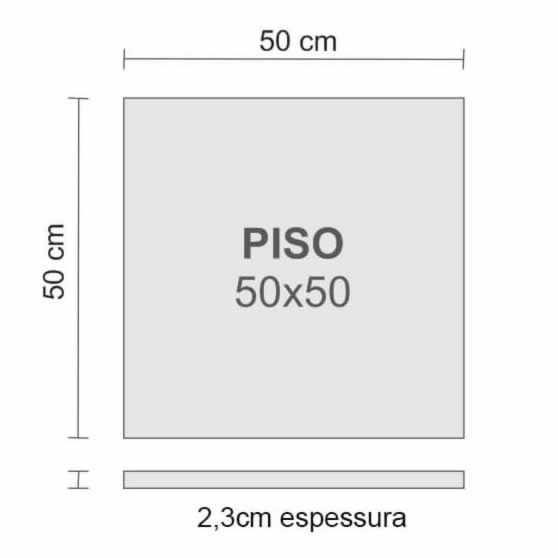 Piso Cimentício  - Linha Originalle = 50 x 50 x 2,3 cm