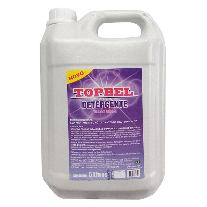 DETERGENTE TOPBEL NEUTRO 5L Papelaria Zap Ltda » Muito mais que uma