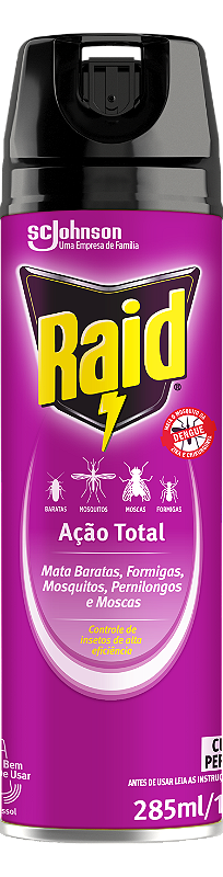 RAID AÇÃO TOTAL 285ML - SC JOHNSON - Papelaria Zap Ltda » Muito