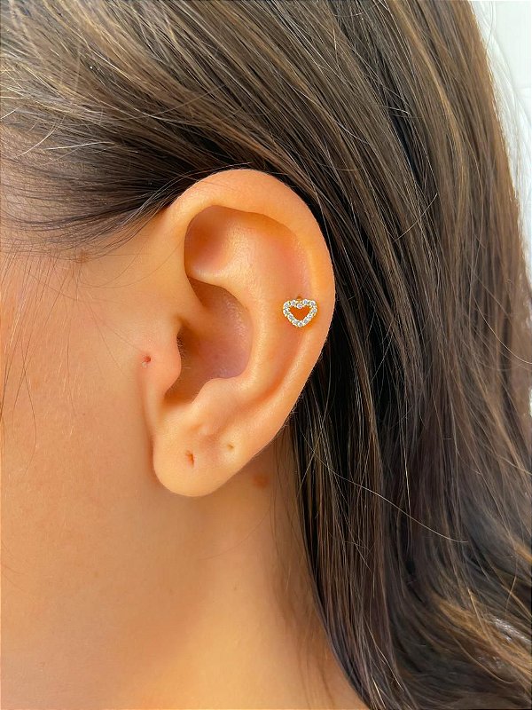 Piercing Tragus Coração