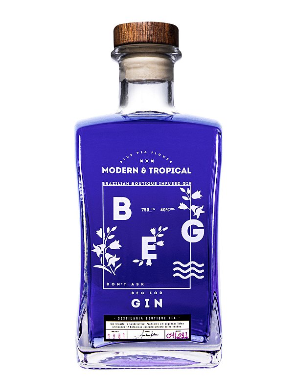 GIN BEG MODERN & TROPICAL BLUE PEA FLOWER 750 ML Gin Flavors