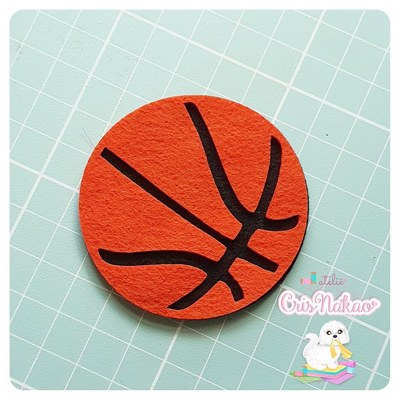 Bola de basquete em EVA glitter alt. 15 cm decoração painel