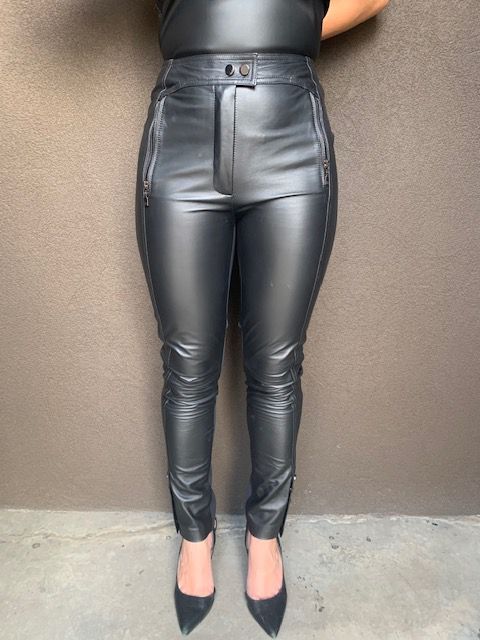 calca couro skinny