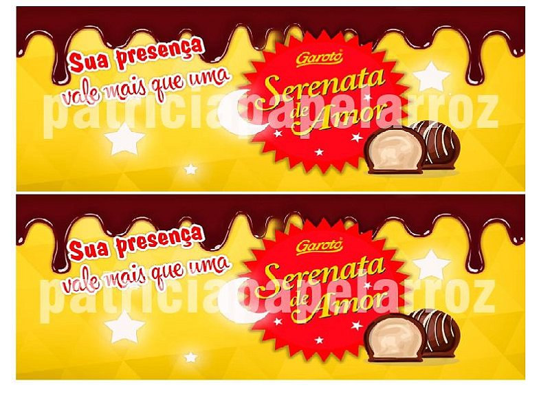 KIT FAIXAS SERENATA - PATRICIA PAPEL ARROZ