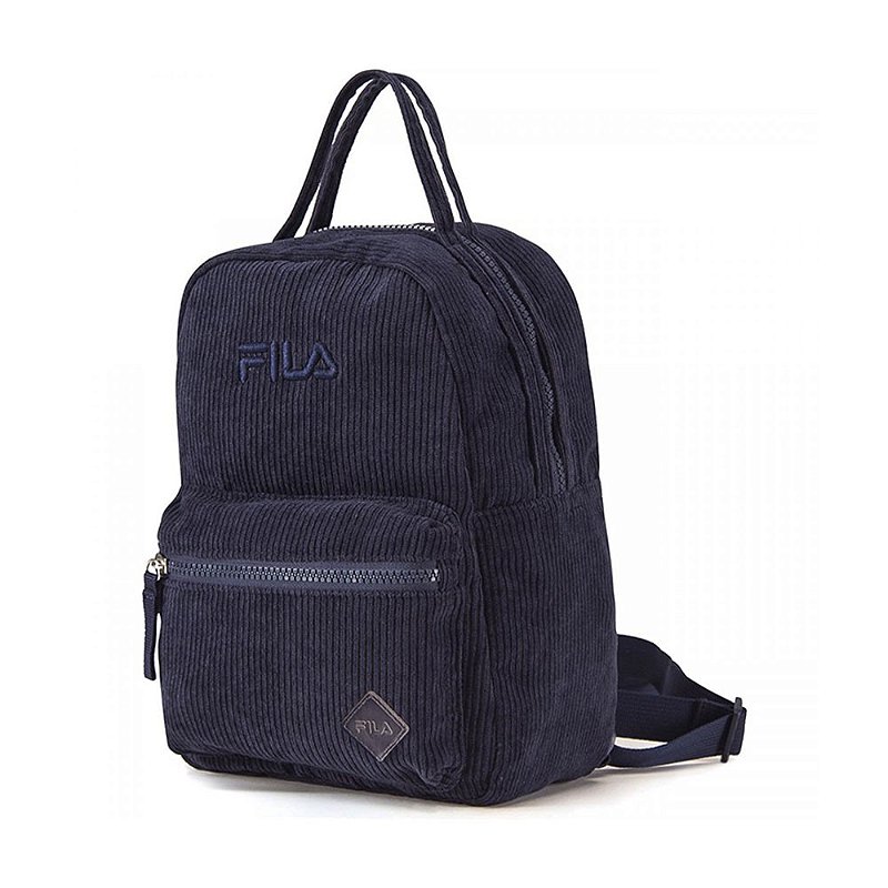 Mochila Fila Feminina Box Big Corduroy Azul Marinho FIRST DOWN