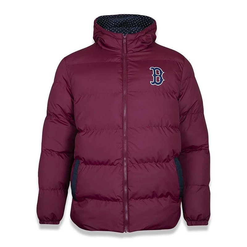 Boston Red Sox フード付きジャンパー Jaqueta Puffer New Era Boston Red Sox Modern Classic Mininal